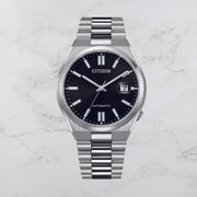 Citizen Tsuyosa Automatic Black Dial Silver Steel Strap Watch for Men - NJ0151-53E