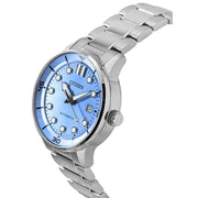 Citizen Mechanical Automatic Light Blue Dial Silver Steel Strap Watch for Men - NJ0191-83L