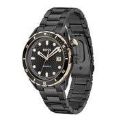 Hugo Boss Bossmatic Automatic Black Dial Black Steel Strap Watch for Men - 1514215