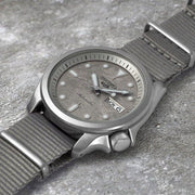 Seiko 5 Sports Automatic Grey Dial Grey Nylon Strap Watch for Men - SRPE61K1