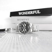 Seiko Conceptual White Dial Silver Steel Strap Watch for Men - SSB397P1