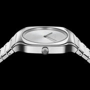 D1 Milano Square Silver Dial Silver Steel Strap Watch for Men - D1-SQBJ10