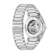 Hugo Boss Candor Automatic White Dial Silver Steel Strap Watch for Men - 1514186