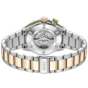 Hugo Boss Bossmatic Automatic Green Dial Two Tone Steel Strap Watch for Men - 1514181