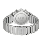 Hugo Boss Candor Chronograph Silver Dial Silver Steel Strap Watch for Men - 1514221