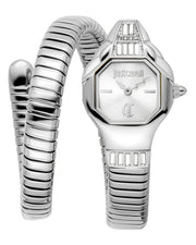 Just Cavalli Brillante Silver Dial Silver Steel Strap Watch for Women - JC1L326M0015