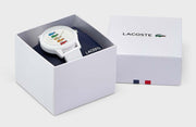 Lacoste Polaroid White Dial White Rubber Strap Watch for Men - 2011130