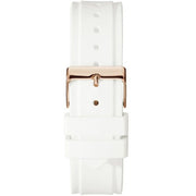 Guess Starlight Diamonds White Dial White Rubber Strap Watch for Women - W0846L5