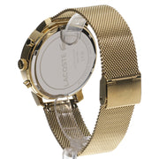 Lacoste Replay Chronograph Black Dial Gold Steel Strap Watch for Men - 2011195