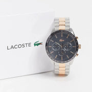 Lacoste Boston Gray Dial Two Tone Steel Strap Watch for Men - 2011112