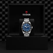Tudor Black Bay 54 Blue Dial Silver Steel Strap Watch for Men - M7943A1A0NU-0001