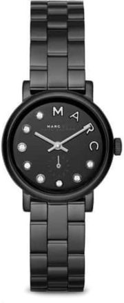 Marc Jacobs Marc Black Dial Black Steel Strap Watch for Women - MBM8673