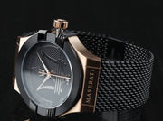 Maserati Potenza Black Mesh Bracelet Black Dial Watch For Men - R8853108010