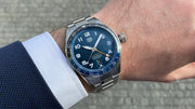 Tag Heuer Autavia Cosc GMT Automatic Blue Dial Silver Steel Strap Watch for Men - WBE511A.BA0650