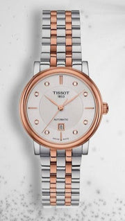 Tissot T Classic Carson Premium Diamonds White Dial Two Tone Steel Strap Watch for Women - T122.207.22.036.00