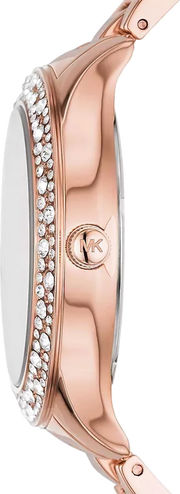 Michael Kors Liliane Three Hand Rose Gold Dial Rose Gold Steel Strap Watch For Women - MK4651