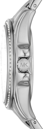 Michael Kors Pilot Quartz Silver Dial Silver Steel Strap Watch For Women - MK7368