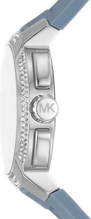 Michael Kors Sidney Chambray Multifunction Blue Dial Blue Silicone Strap Watch For Women - MK7220