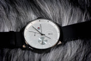 Tommy Hilfiger Lexor Silver Dial Black Leather Strap Watch For Men - 1791489