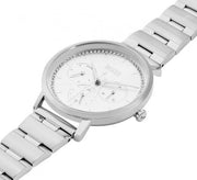 Hugo Boss Prima Chronograph Silver Dial Silver Steel Strap Watch for Women - 1502570
