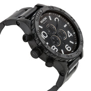 Nixon 51-30 Chrono Black Dial Black Steel Strap Watch for Men - A083-001