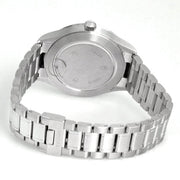 Tudor Style Automatic Burgundy Red Dial Silver Steel Strap Watch for Men - M12710-0015