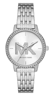 Michael Kors Melissa Quartz Silver Dial Silver Steel Strap Watch for Women - MK1055