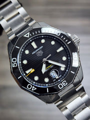 Tag Heuer Aquaracer Professional 300 Automatic Black Dial Silver Steel Strap Watch for Men - WBP201A.BA0632