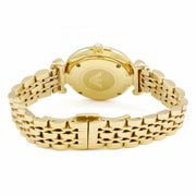 Emporio Armani Gianni T Bar Mother of Pearl White Dial Gold Steel Strap Watch For Women - AR190700