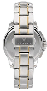 Maserati Successo Chronograph Blue Dial Two Tone Steel Strap Watch For Men - R8873621008