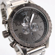 Nixon 51-30 Chrono Grey Dial Silver Steel Strap Watch for Men - A083-1762