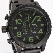 Nixon 51-30 Chrono Black Dial Black Steel Strap Watch for Men - A083-1042