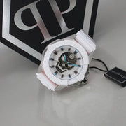 Philipp Plein The Skull White Dial White Silicone Strap Watch for Men - PWAAA1521