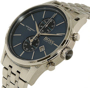 Hugo Boss Jet Chronograph Blue Dial Silver Steel Strap Watch for Men - 1513384