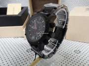 Burberry Sport Chronograph Black Dial Black Steel Strap Watch for Men - BU7703