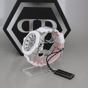 Philipp Plein The Skull White Dial White Silicone Strap Watch for Men - PWAAA1521