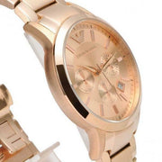Emporio Armani Classic Chronograph Rose Gold Dial Rose Gold Steel Strap Watch For Men - AR2452