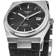 Tissot PRX Powermatic 80 Black Dial Black Leather Strap Watch for Men - T137.407.16.051.00