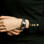Emporio Armani Classic Black Dial Silver Stainless Steel Watch For Women - AR0157