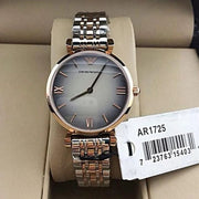 Emporio Armani Gianni T Bar Grey Dial Two Tone Steel Strap Watch For Women - AR1725