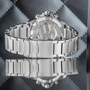 Emporio Armani World Explorer Black Dial Silver Steel Strap Watch for Men - AR11739