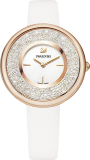 Swarovski Crystalline Pure White Dial White Leather Strap Watch for Women - 5376083