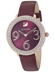 Swarovski Crystal Frost Red Dial Red Leather Strap Watch for Women - 5484064