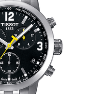 Tissot PRC 200 Chronograph Black Dial Stainless Steel Watch For Men - T0554171105700