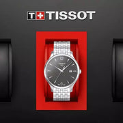 Tissot T Classic Tradition Grey Dial Silver Steel Strap Watch For Men - T063.610.11.067.00
