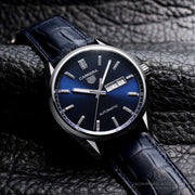 Tag Heuer Carrera Day Date Blue Dial Blue Leather Strap Watch for Men - WBN2012.FC6502