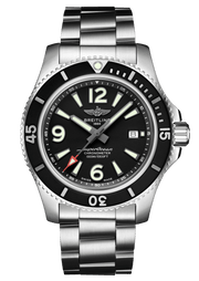 Breitling Superocean Automatic 44mm Black Dial Silver Steel Strap Watch for Men - A17367D71B1A1