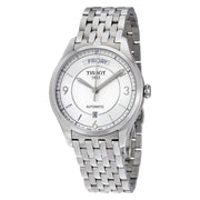 Tissot T Classic T One Automatic Silver Dial Silver Steel Strap Watch For Men - T038.430.11.037.00