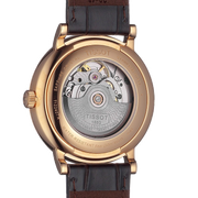 Tissot Carson Premium Powermatic 80 White Dial Brown Leather Strap Watch For Men - T122.407.36.031.00