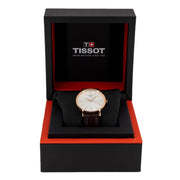 Tissot Everytime Gent Silver Dial Brown Leather Strap Watch for Men - T143.410.36.011.00